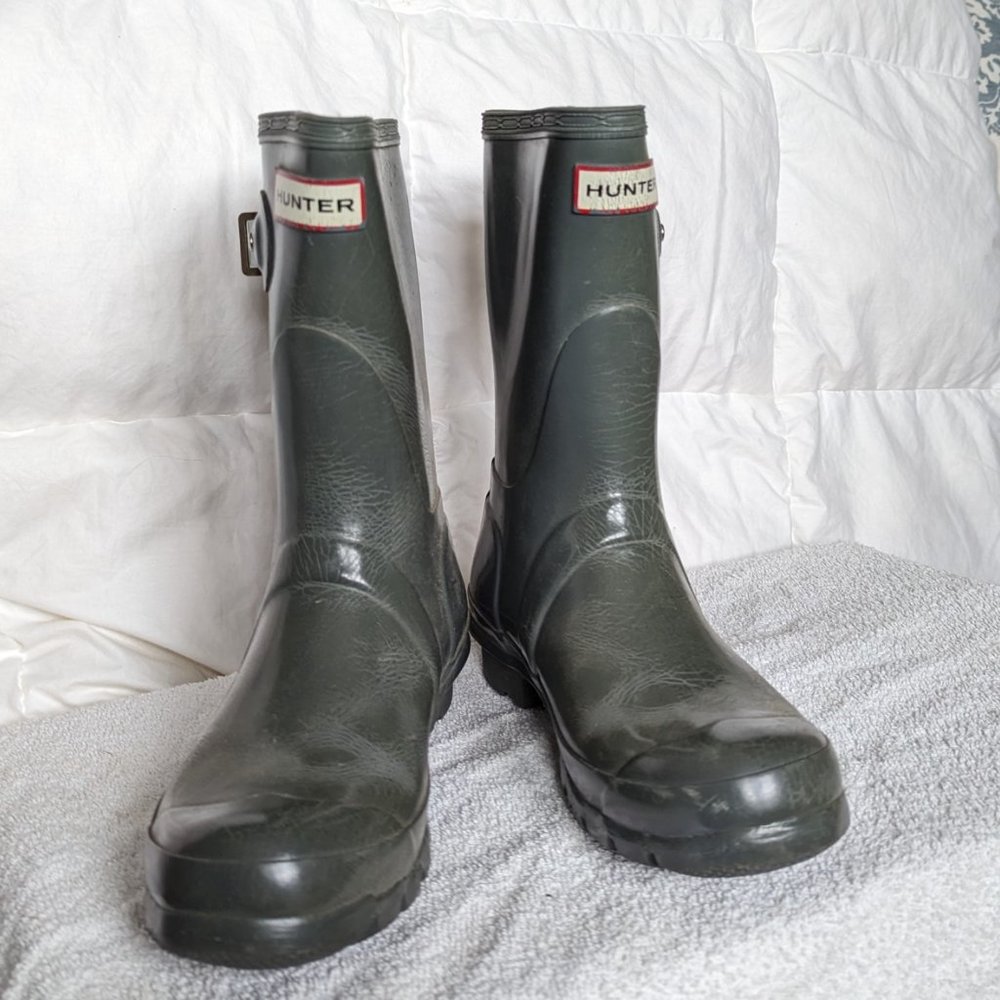 Hunter Original Women's Rain Boot - Green size 7 - Picture 3 of 4